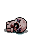 Tarnished Isaac's transitional pose before Wave 6